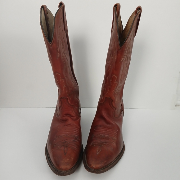 Dan Post Men\'s Marlboro Cowboy Western Leather Boots Size 9.5D Vintage main image 7
